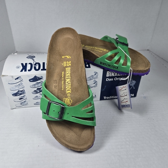 Birkenstock Shoes - Birkenstock Molina Birk-flor Graceful Green Slide Sandal Size EU 35 Nar W4 or Y2